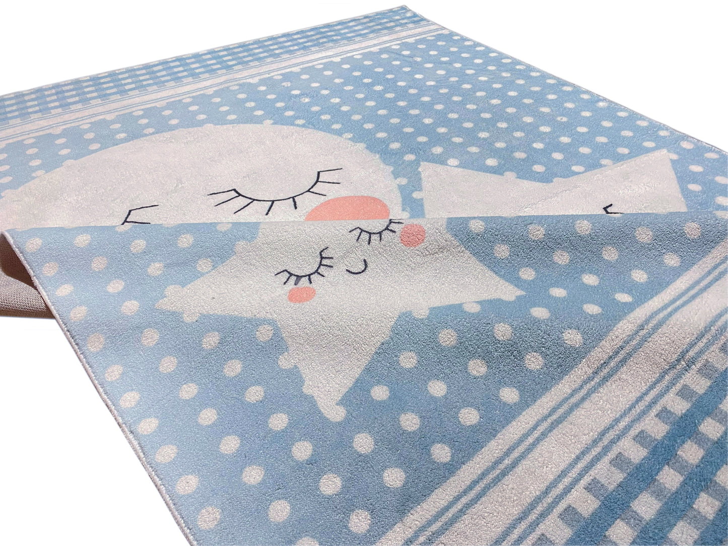 Children's Rug "Star World", blue, 140x200 cm