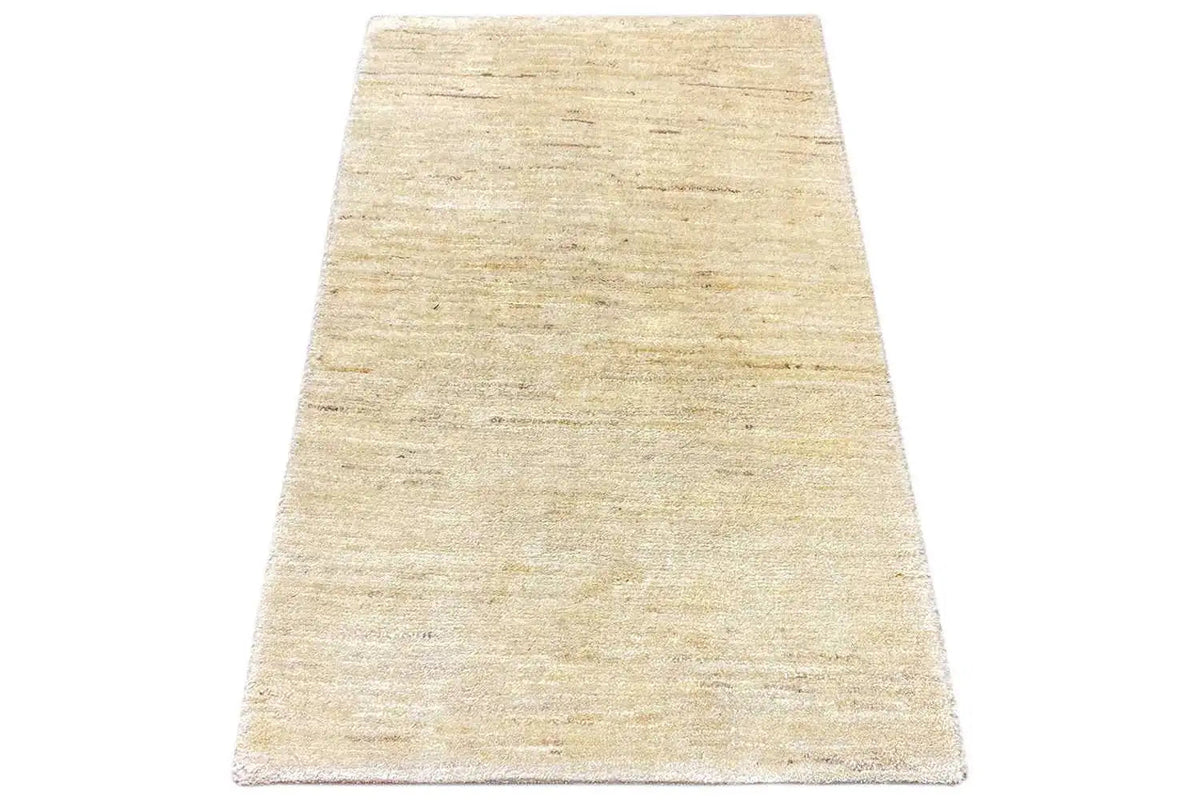 Gabbeh rug, rectangular, natural beige, fine woven texture