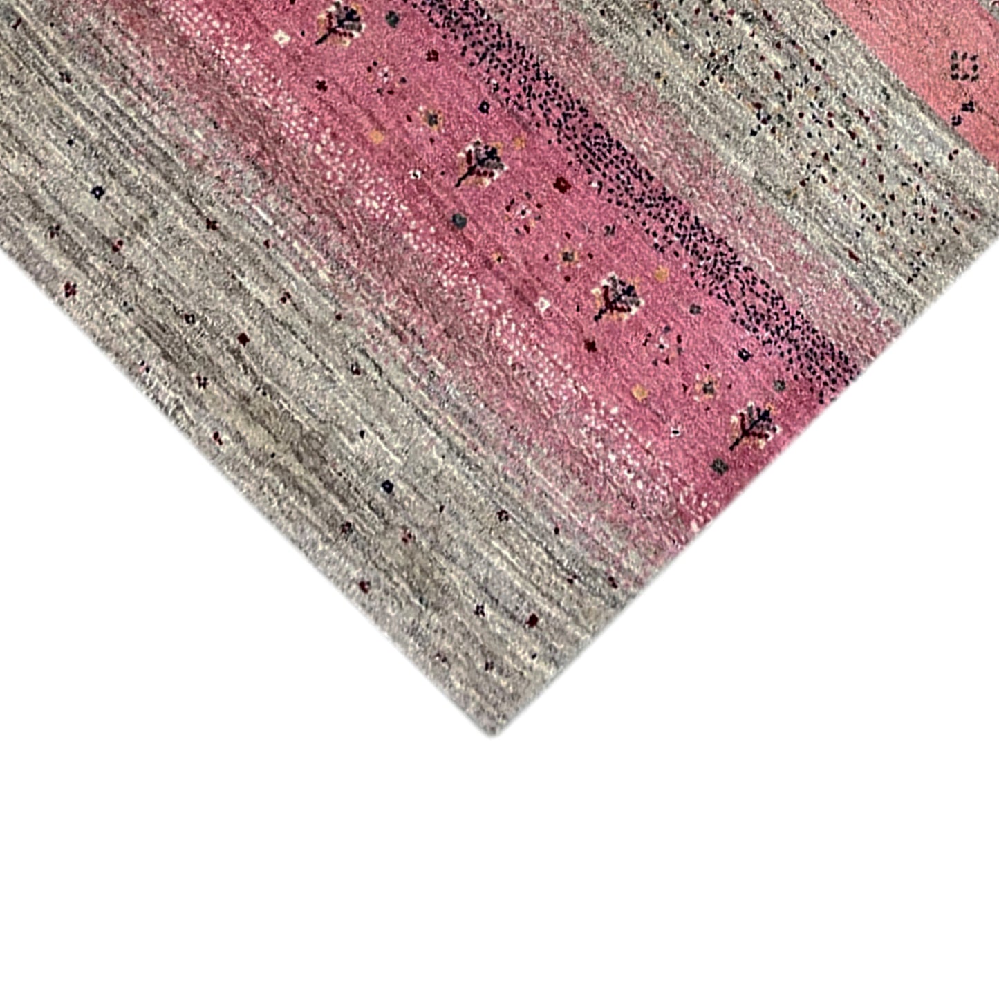 Rosa Gabbeh Teppich Läufer 201x81 cm - German Carpet Shop