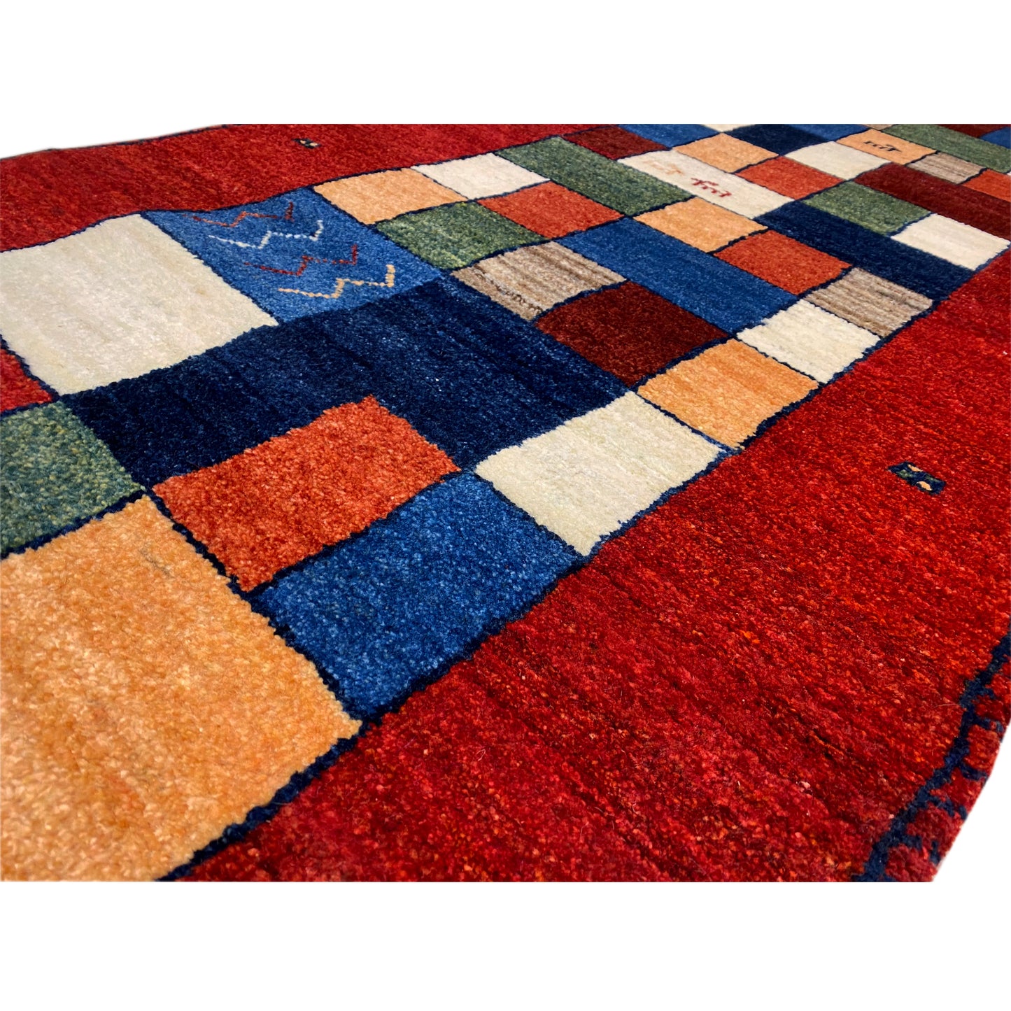 Roter Gabbeh Teppich Läufer 192x79 cm - German Carpet Shop