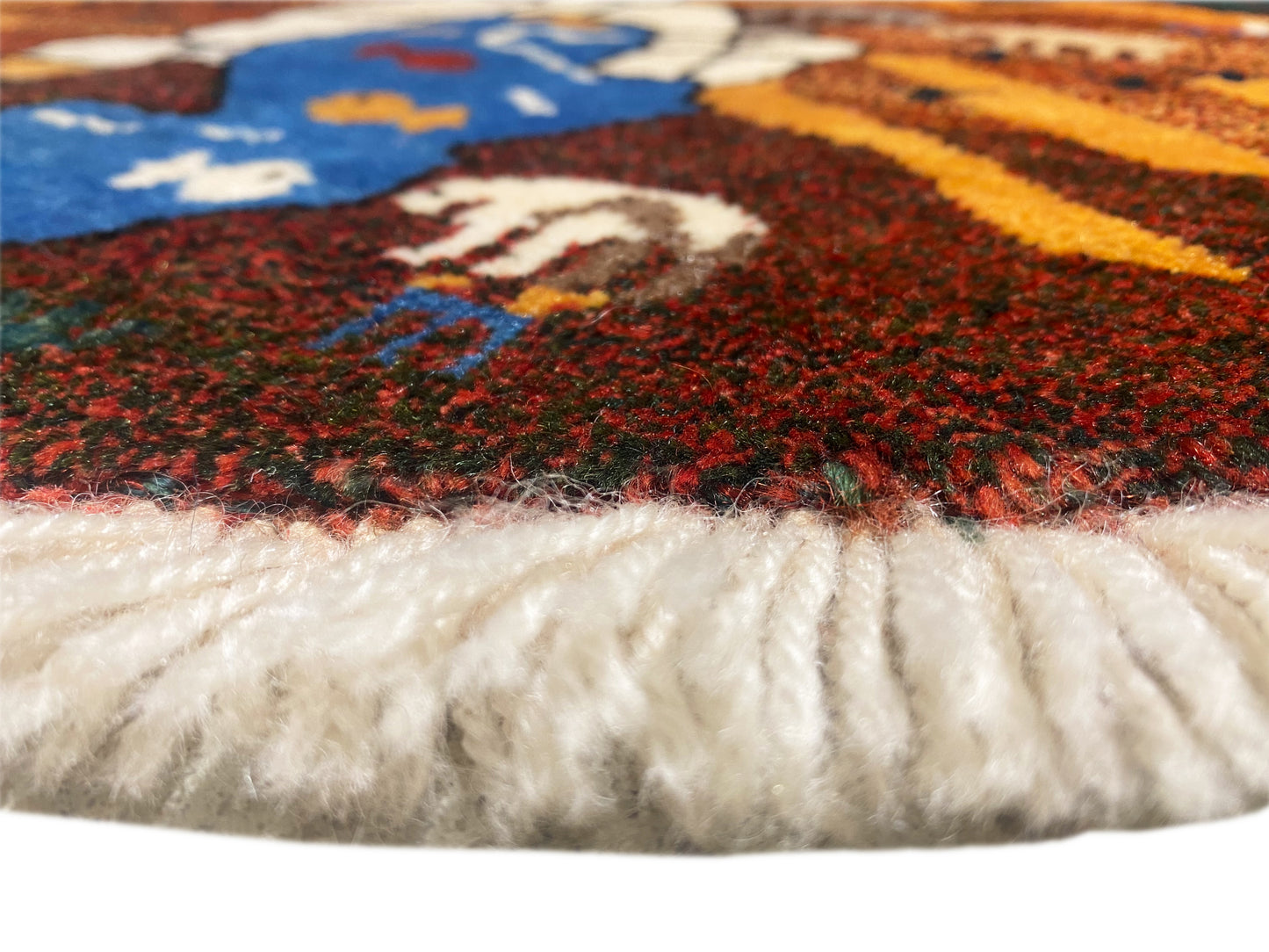 Gabbeh Rug Brown, 107x107 cm