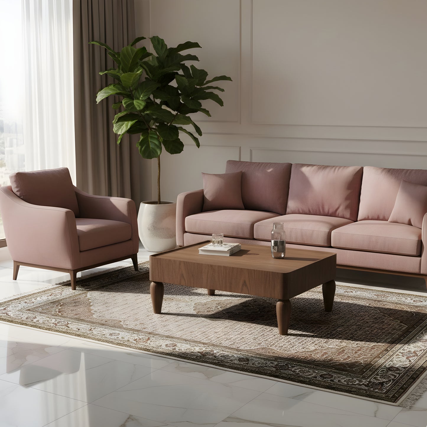 Indo Tabriz Carpet (296x196 cm)