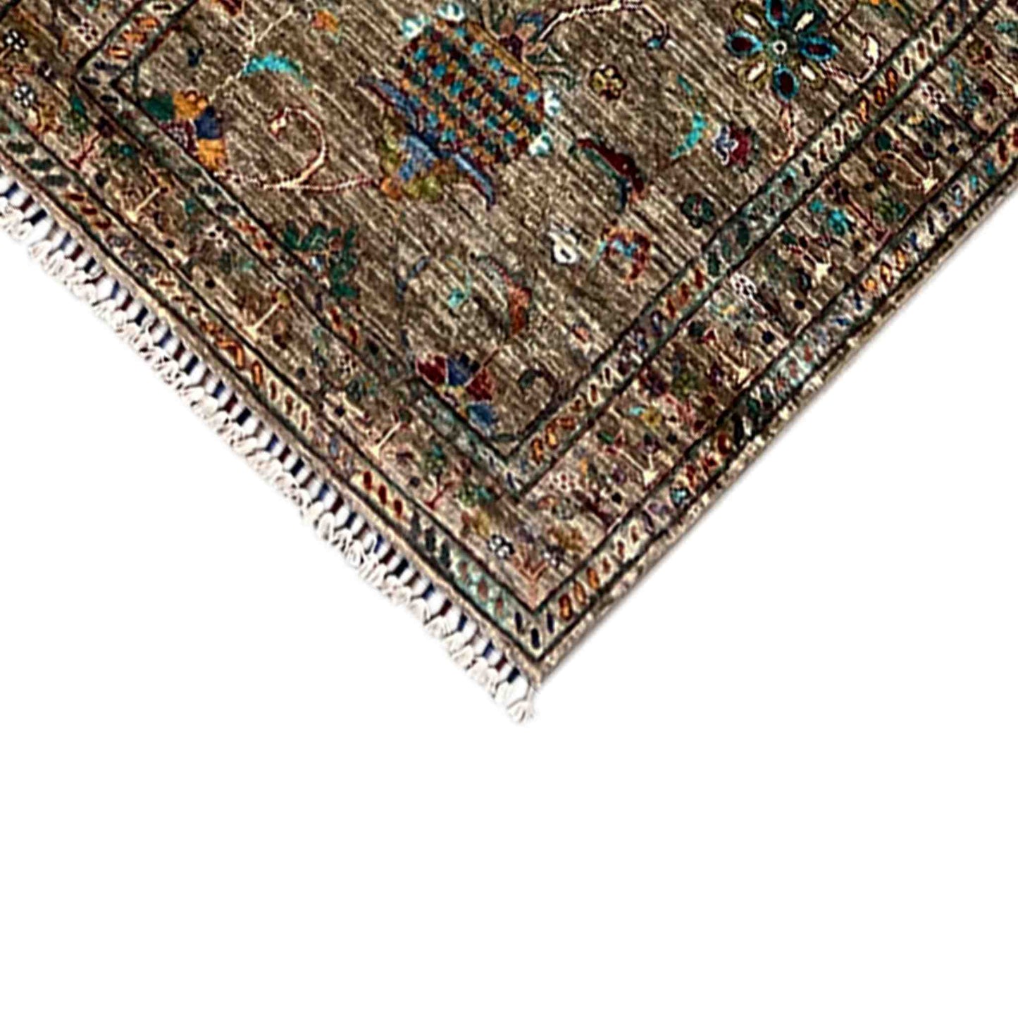 Afghan Khorjin Läufer Teppich – Braun, 295x85 cm - German Carpet Shop