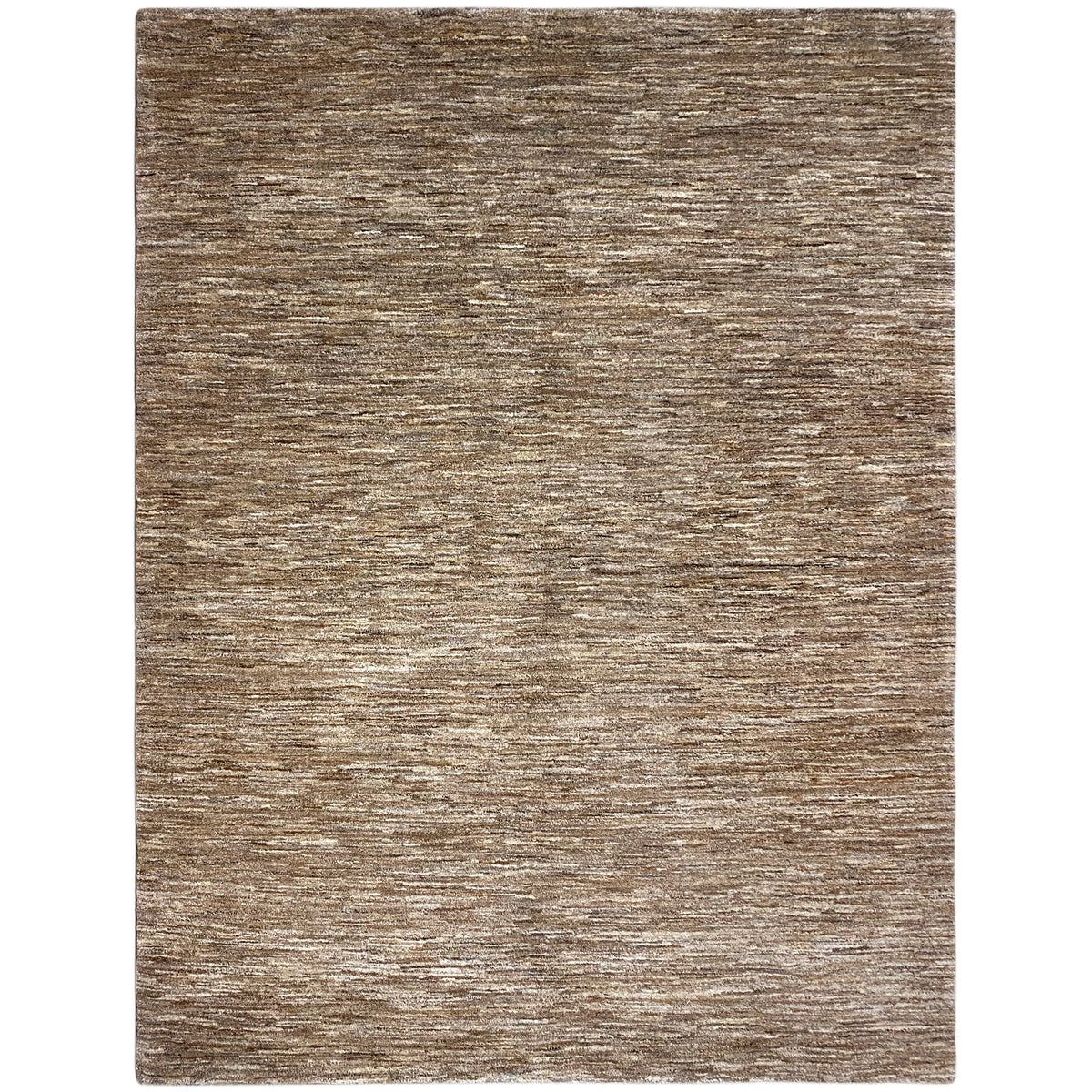 Brown-beige Gabbeh rug, even mélange pattern, short pile