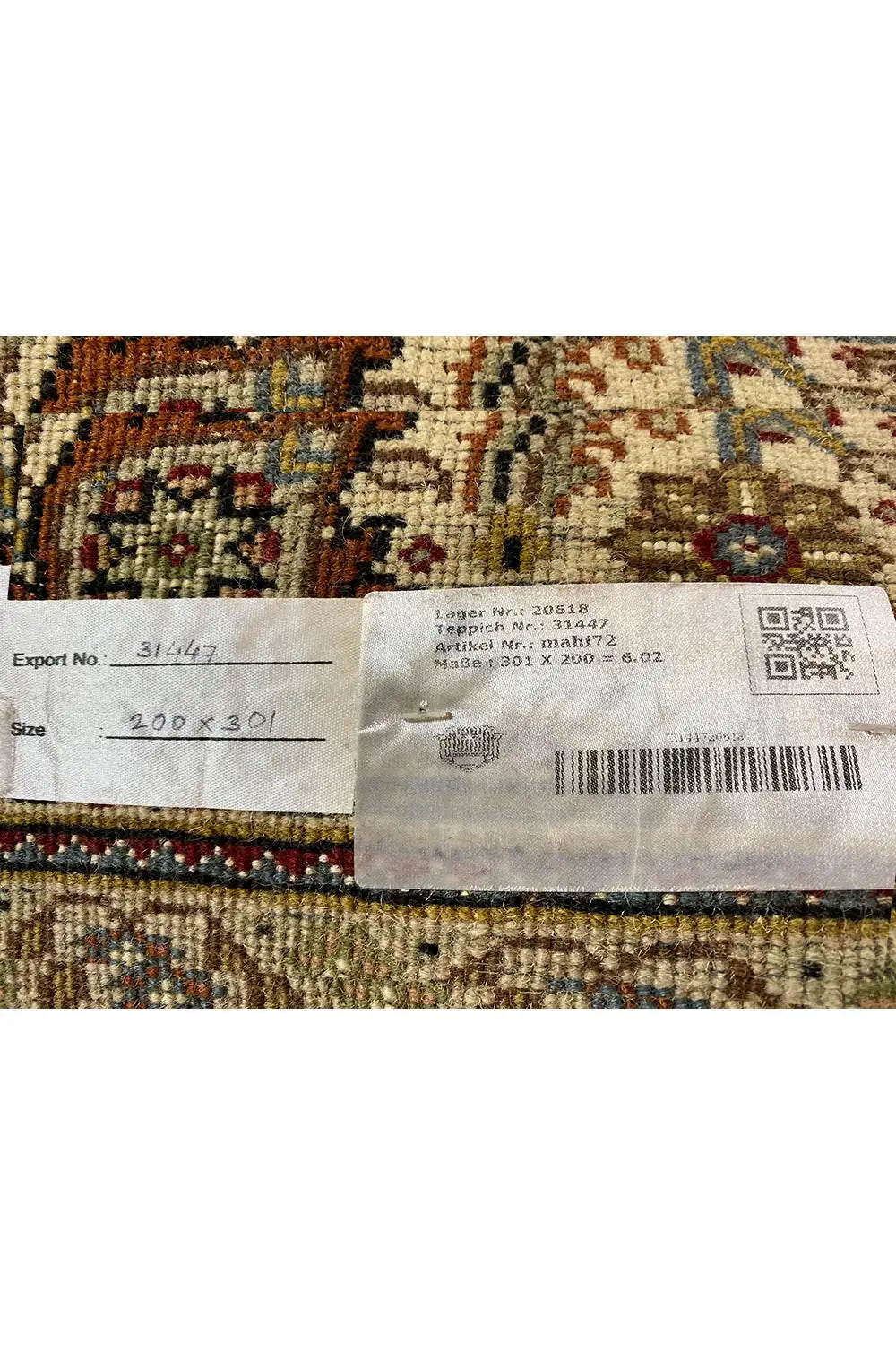 Indo Täbriz Teppich - 31447 (301x200 cm) - Premium Mahi from German Carpet Shop - Just €1500! Shop now at German Carpet Shop