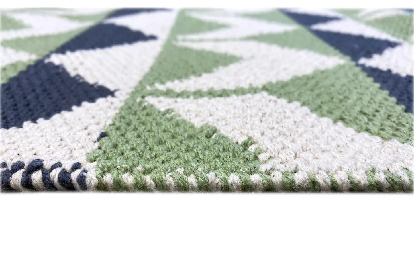 Moderne Kelim - Samak 05 Green - German Carpet Shop