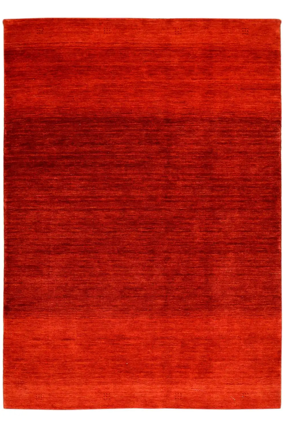 Red Gabbeh rug, rectangular surface with an even pattern and textured pile