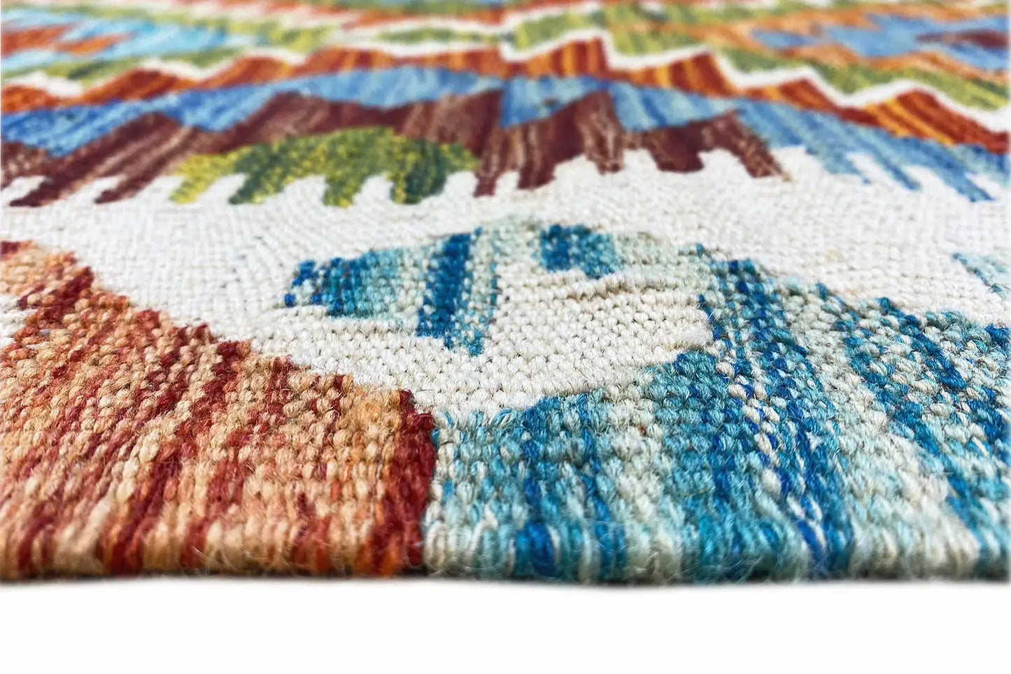 Kelim Afghan - (209x148cm) - German Carpet Shop