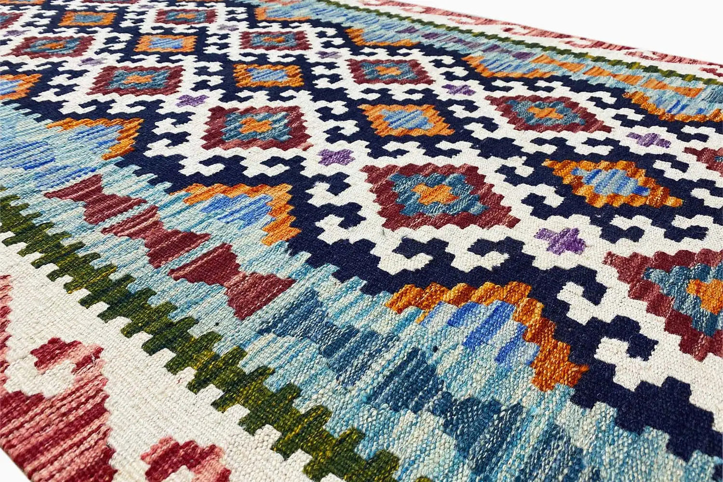 Kelim Afghan Läufer - (296x88cm) - German Carpet Shop