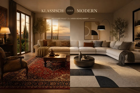 Orientalischer Teppich oder moderner Designer Teppich: Welcher passt in Ihr Wohnzimmer?