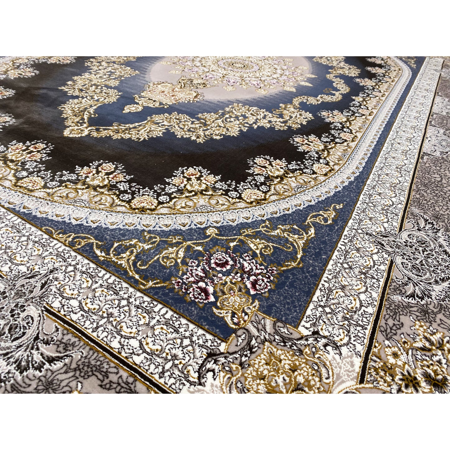 Metallic Navy Carpet 170x240cm