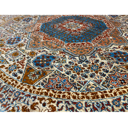 Runder Beiger Mamluk Teppich, 246x246 cm - German Carpet Shop