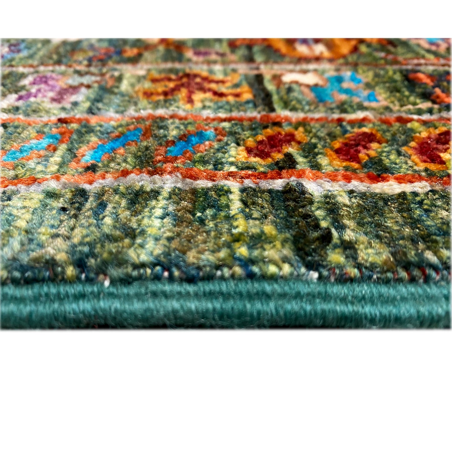 Grüner Khorjin Teppich 207x156 cm - German Carpet Shop