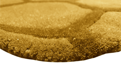 Runder Bienenwaben-Teppich für Kinder - Handgetuftet, 150x150cm (4.9x4.9ft) - German Carpet Shop