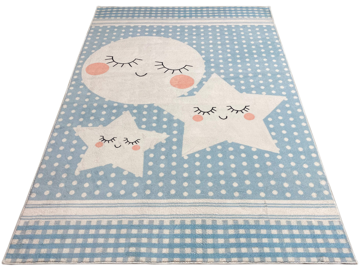 Children's Rug "Star World", blue, 140x200 cm