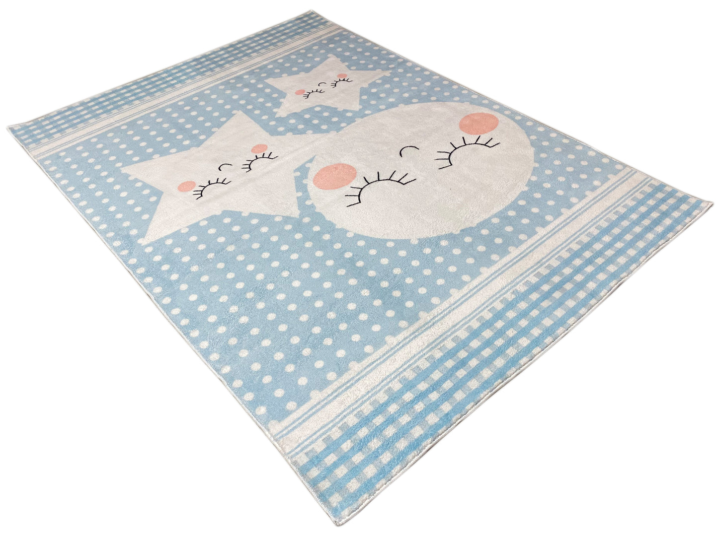 Children's Rug "Star World", blue, 140x200 cm