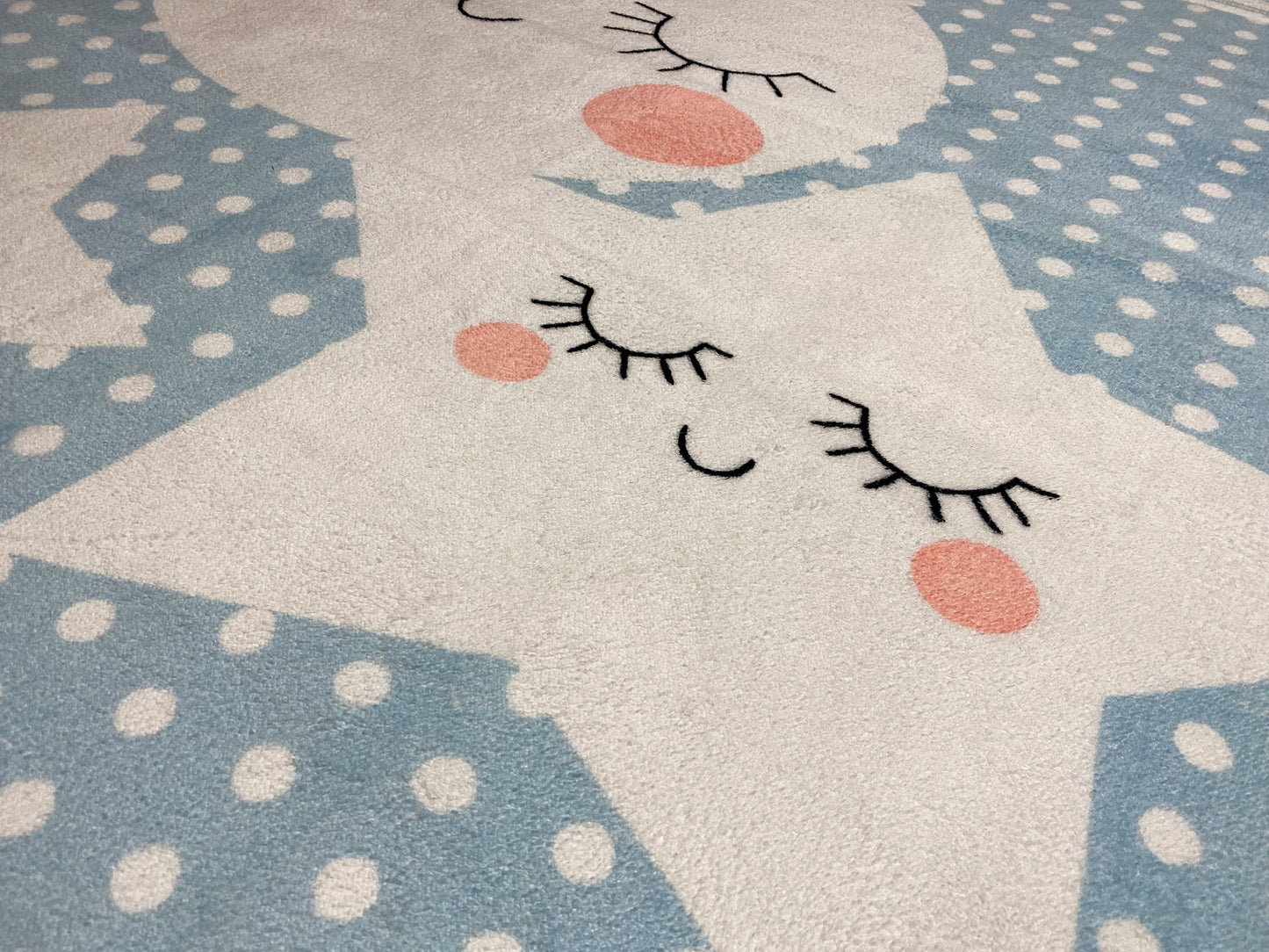 Children's Rug "Star World", blue, 140x200 cm