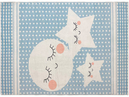 Children's Rug "Star World", blue, 140x200 cm