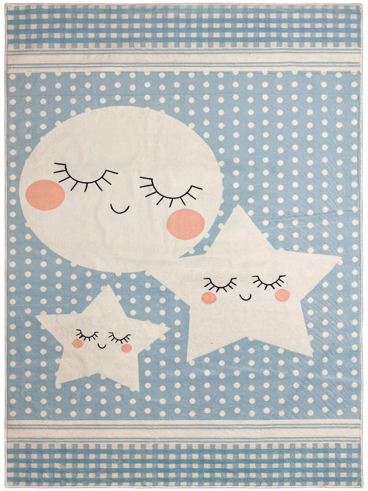 Children's Rug "Star World", blue, 160x230 cm