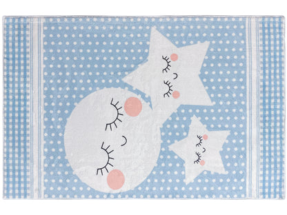 Children's Rug "Star World", blue, 90x160 cm