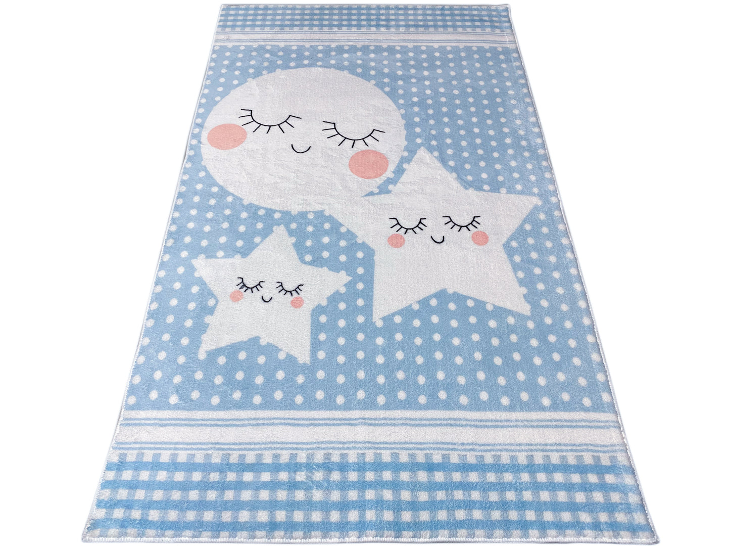 Children's Rug "Star World", blue, 140x200 cm