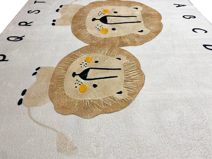 Children's Rug "Lion", beige, 140x200 cm