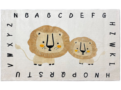 Children's Rug "Lion", beige, 90x160 cm