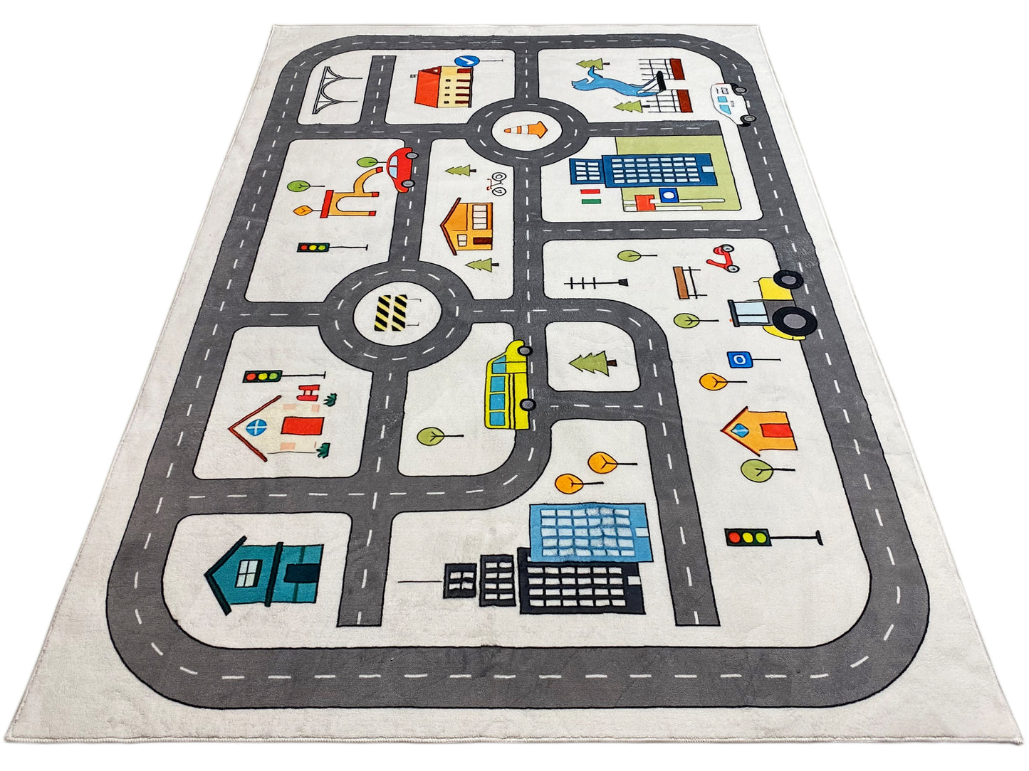 Children's Rug "Street", gray, 160x230 cm