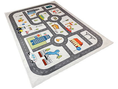 Children's Rug "Street", gray, 160x230 cm