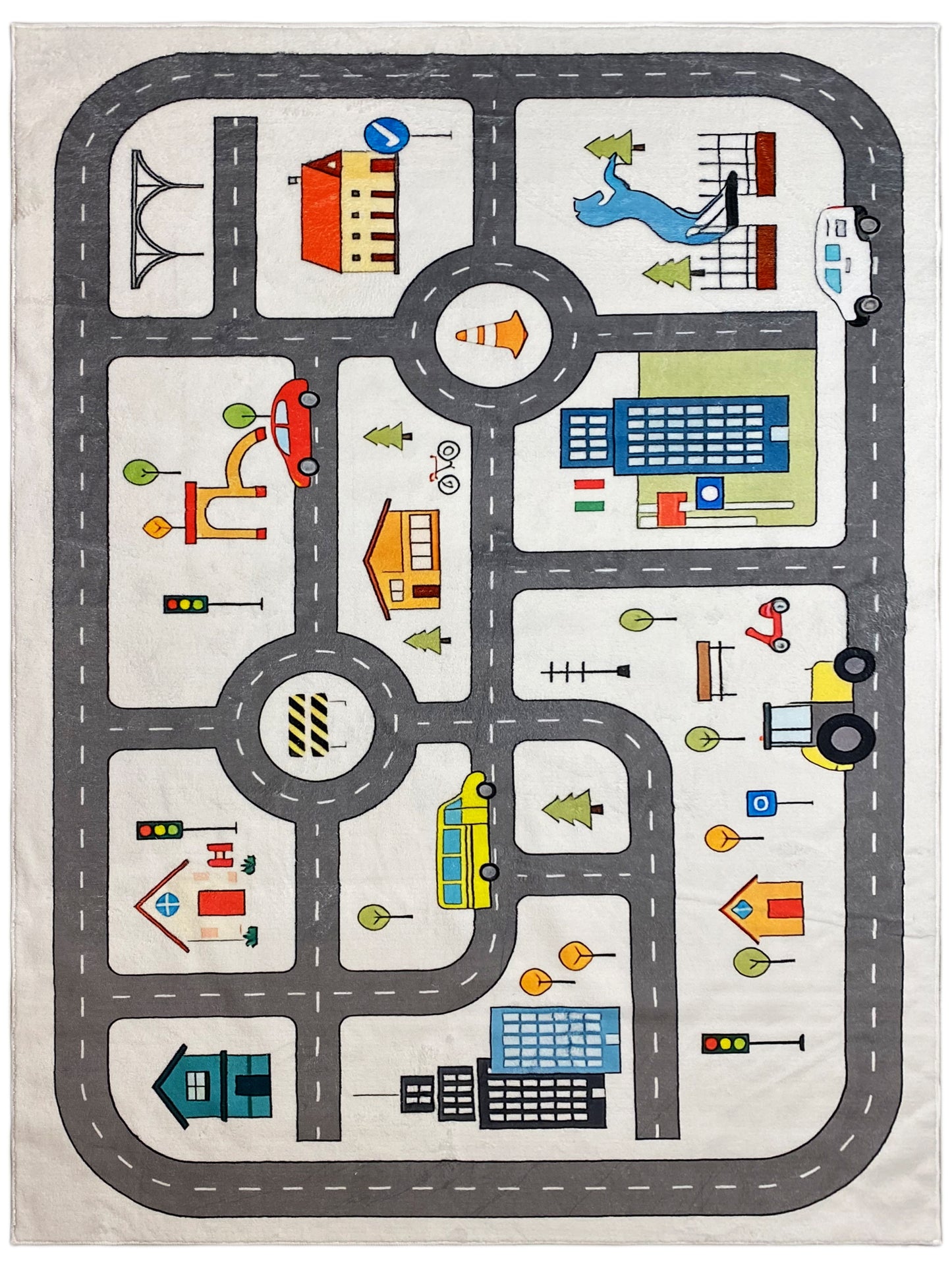 Children's Rug "Street", gray, 160x230 cm