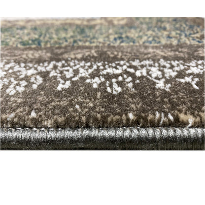 Grün-Grau-Teppich, maschinell hergestellt, 100% hitzebehandeltes Acryl.