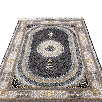 Bodenbelag Teppich 160x230cm maschinell gewebt mit elegantem Medaillon-Design