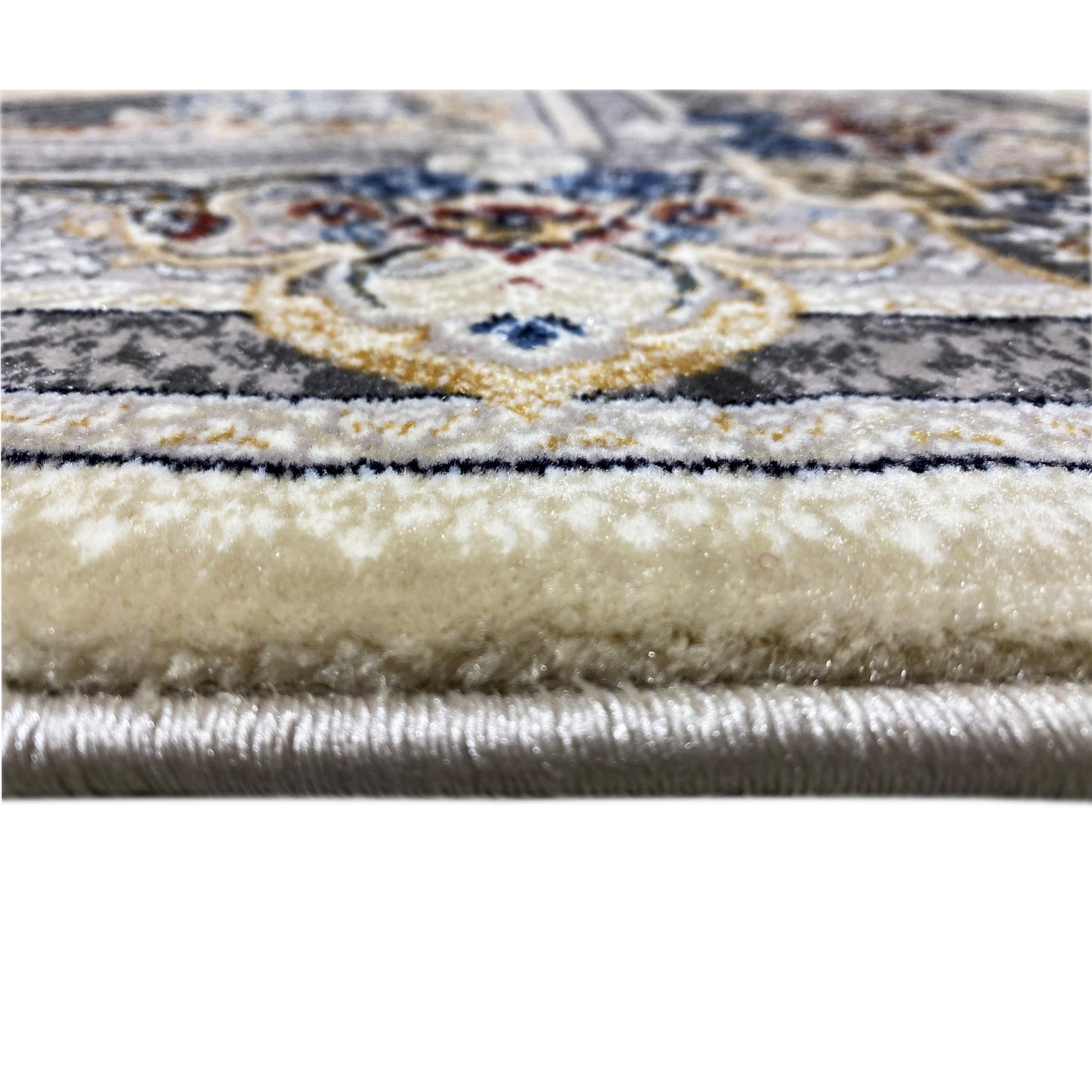 Creme-grauer Medaillon-Teppich 160x230cm maschinell hergestellt