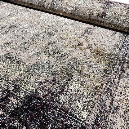 Hochwertiger Teppich in Grau-Schwarz im traditionellen Muster für elegante Einrichtung