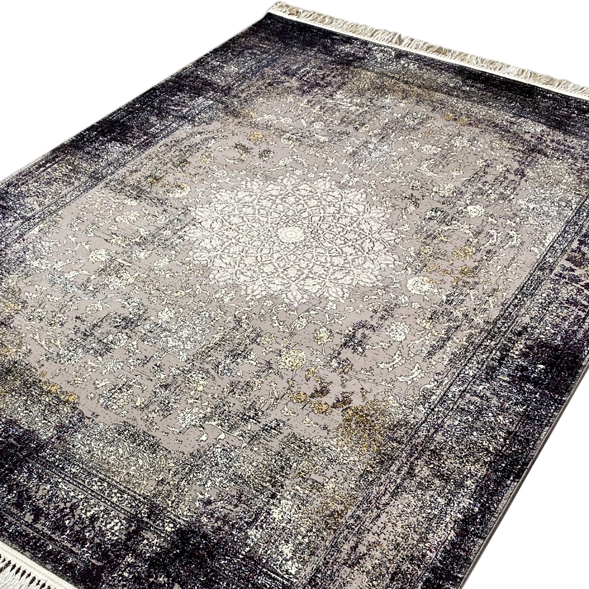 Bodenbelag Teppich 160x230cm maschinell gewebt mit elegantem Medaillon-Design