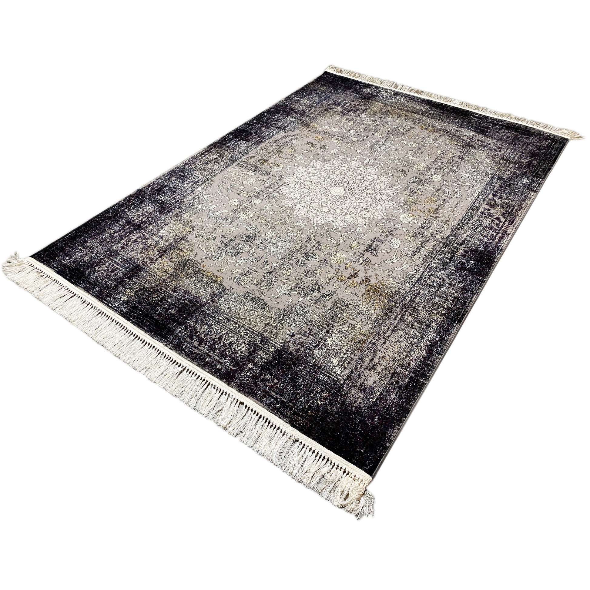 Eleganter, pflegeleichter Teppich im Vintage-Look für Esszimmer oder Büro