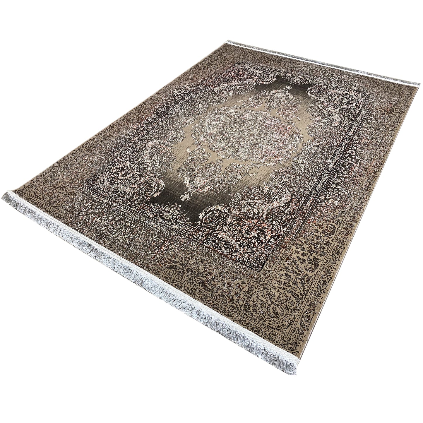 Silver-Maroon Carpet 170x240cm