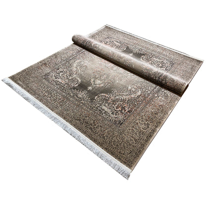 Silver-Maroon Carpet 170x240cm