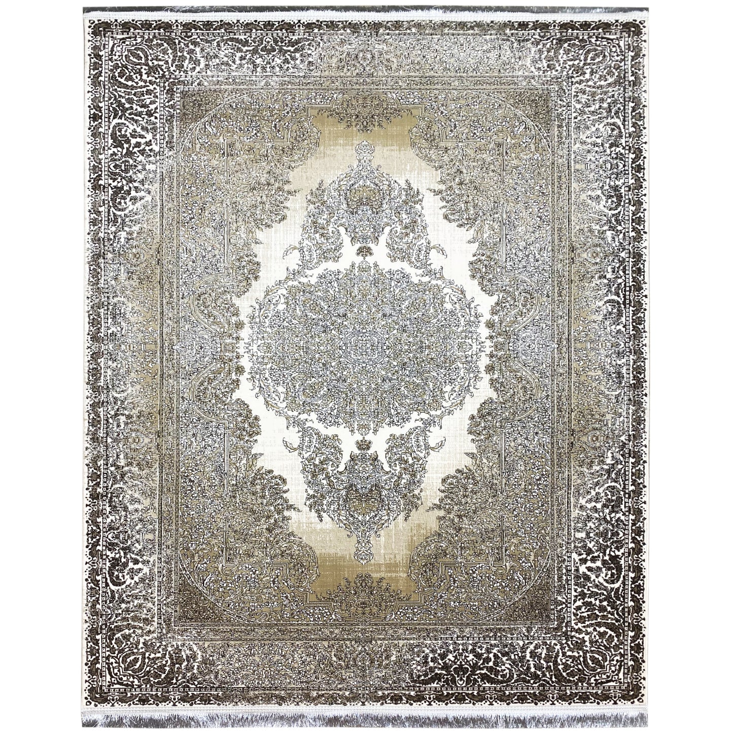 Cream-Silver Carpet 170x240cm