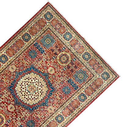 Roter Mamluk Teppich, 236x172 cm - German Carpet Shop