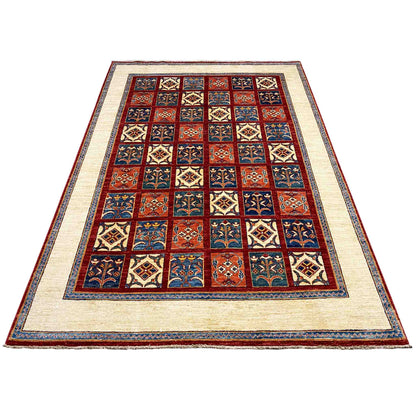 Khorjin-Teppich - Geometrisches Blumendesign, 258x185 cm - German Carpet Shop