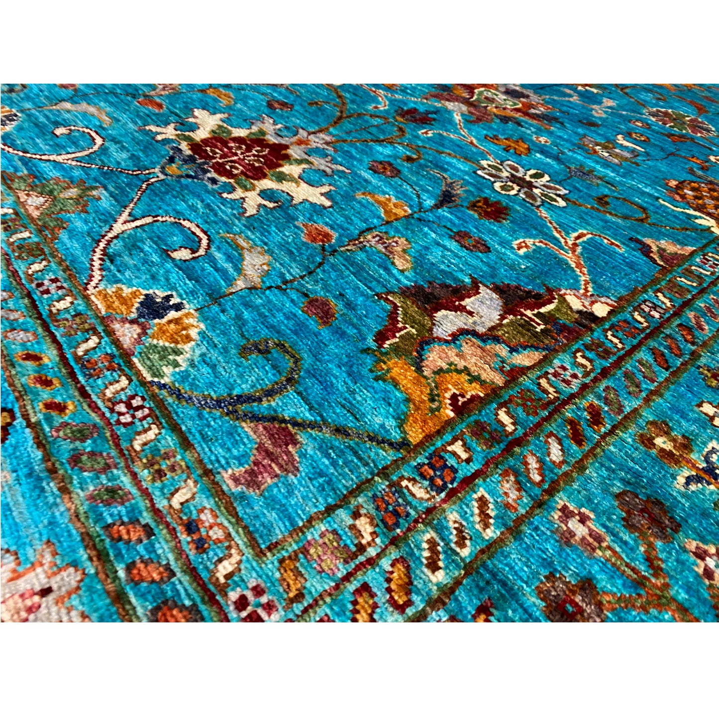 Türkiser Khorjin Teppich 177x122 cm - German Carpet Shop