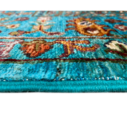 Türkiser Khorjin Teppich 177x122 cm - German Carpet Shop