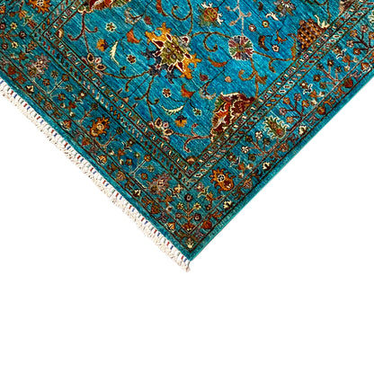 Türkiser Khorjin Teppich 177x122 cm - German Carpet Shop