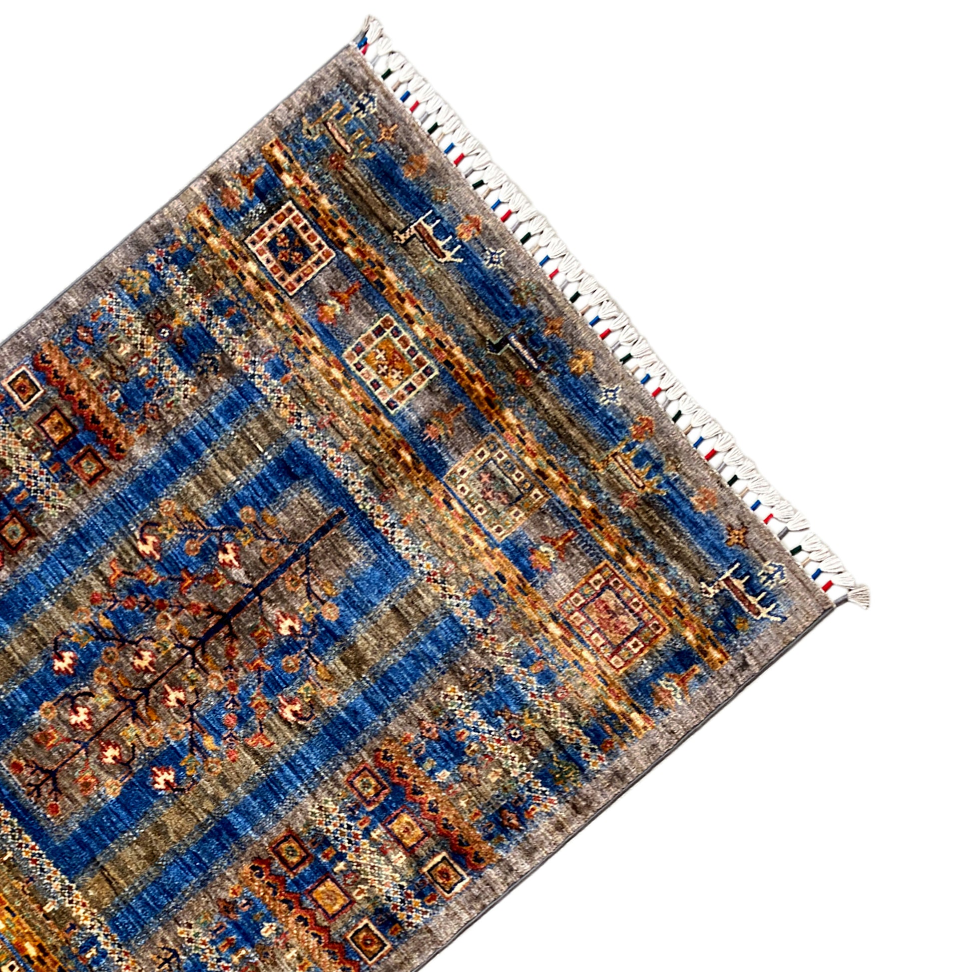 Blauer Khorjin Teppich 124x88 cm - German Carpet Shop