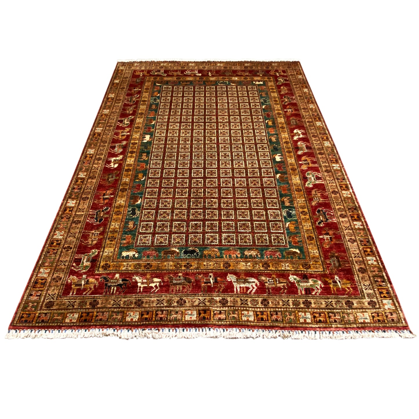 Roter Khorjin Teppich 282x211 cm - German Carpet Shop