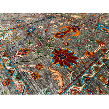 Grauer Khorjin Teppich 202x155 cm - German Carpet Shop