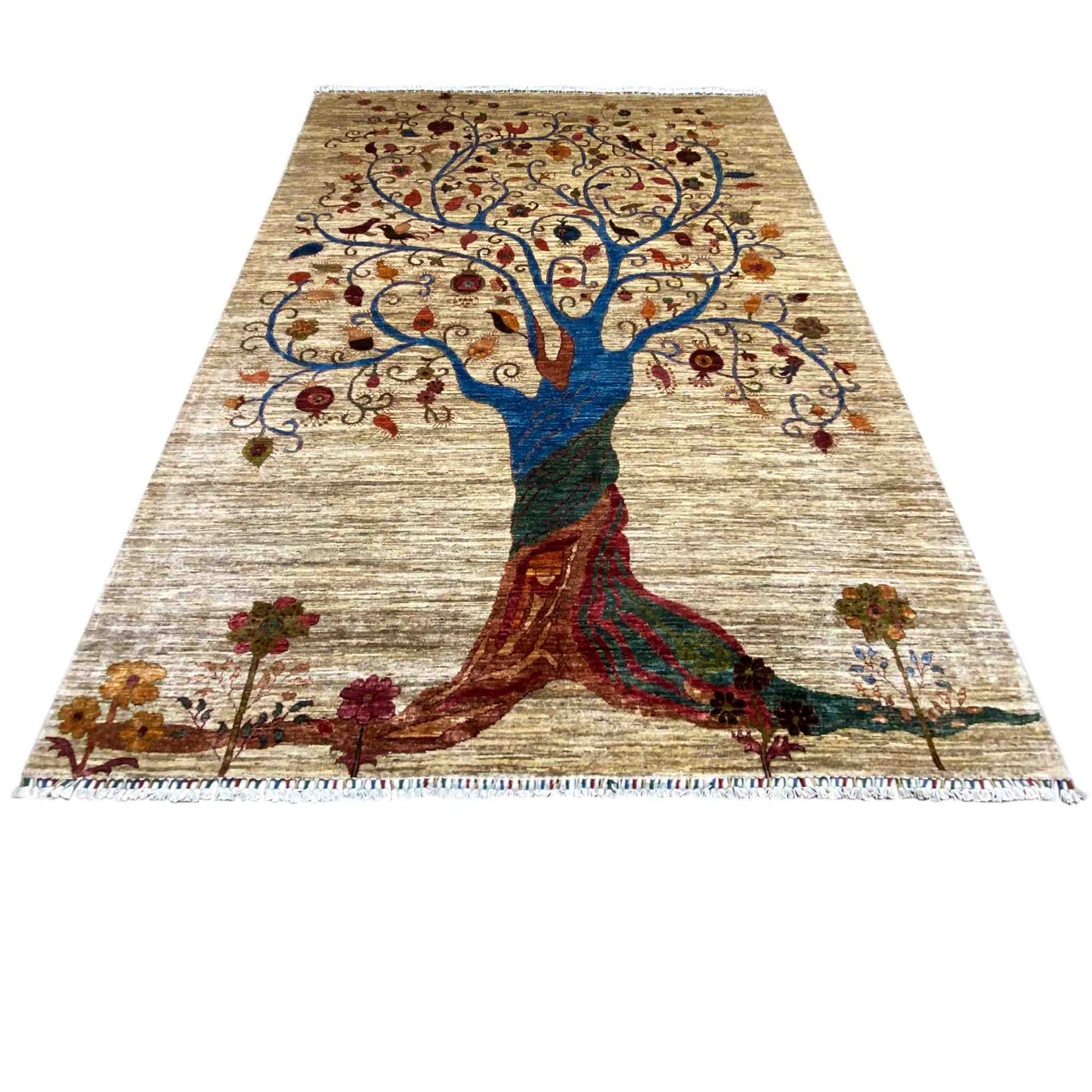  Afghanischer Ziegler Khorjin "Lebensbaum" Teppich, 292x211cm - Premium Afghanistan Ziegler Khorjin Teppiche from German Carpet Shop - Just €1900! Shop now at German Carpet Shop