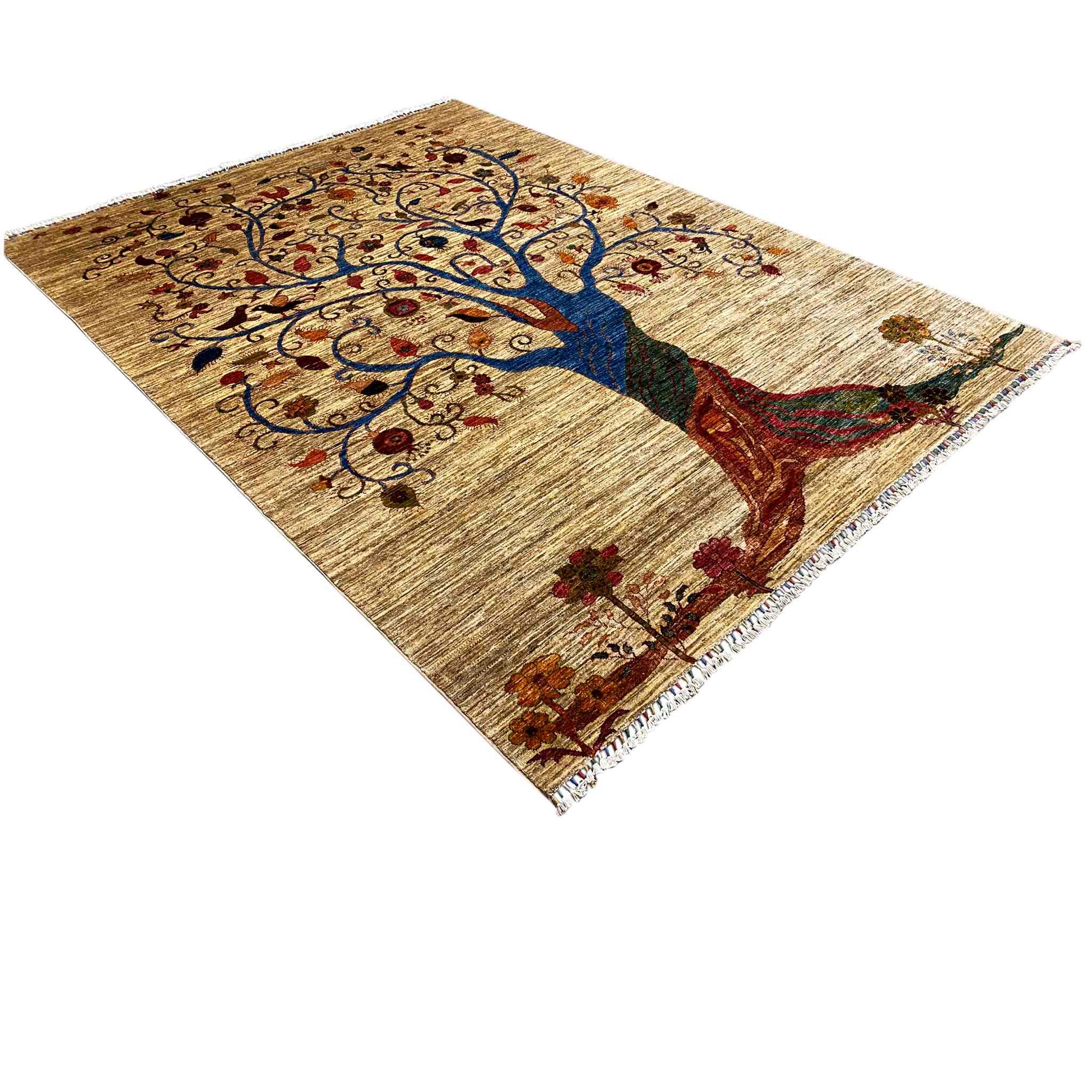  Afghanischer Ziegler Khorjin "Lebensbaum" Teppich, 292x211cm - Premium Afghanistan Ziegler Khorjin Teppiche from German Carpet Shop - Just €1900! Shop now at German Carpet Shop