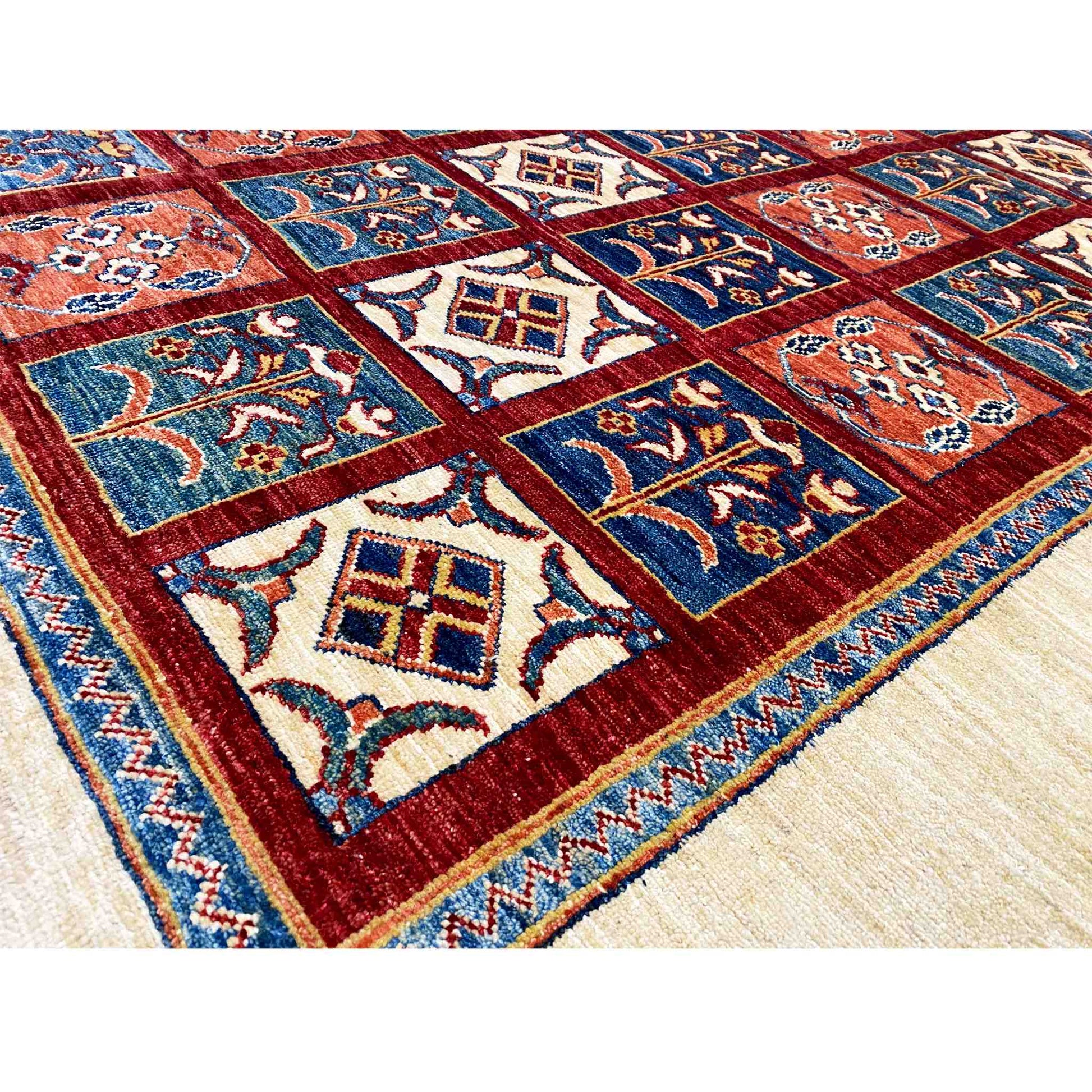 Khorjin-Teppich - Geometrisches Blumendesign, 258x185 cm - German Carpet Shop